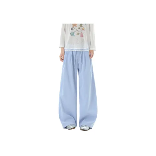 JIARONG Ледниково-голубой Унисекс Повседневные брюки