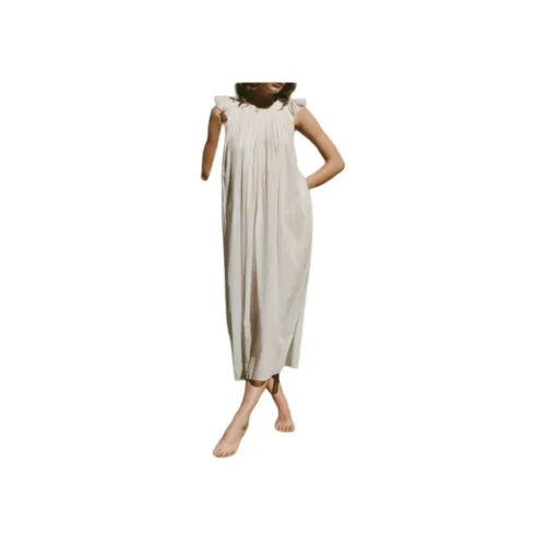 DOEN LOVISA Ночная сорочка Короткий рукав Платье Женское Белое