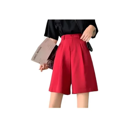 Genius Pooh Лето Универсальный Свободный крой Повседневный Прямой крой HIGH RISE Широкие брюки Женские