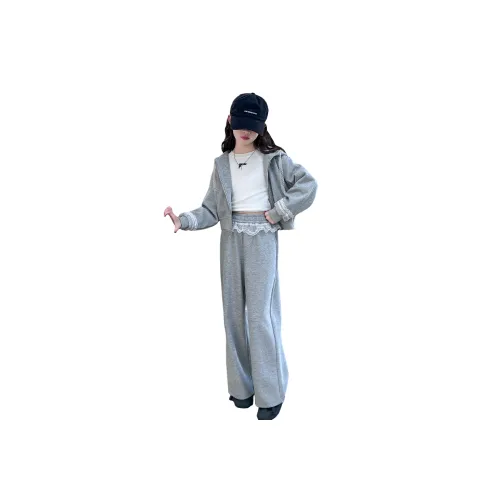 YOUMIWU Серый комплект Kids Повседневная спортивная одежда