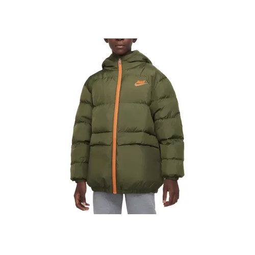 NIKE Грубый зеленый Унисекс Пуховики