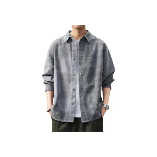 GUISE Лето Рубашка Свободный крой Унисекс