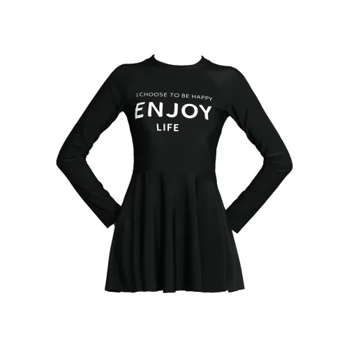 Hao Zhilang Черный Женские Ван-Пис Купальники