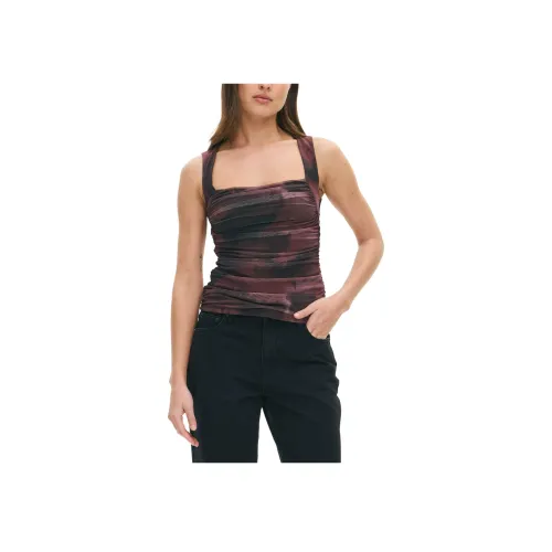 GLASSONS Темно-фиолетовый с принтом Женские майки