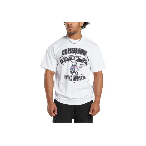 GYMSHARK Белый Мужской T-Рубашки