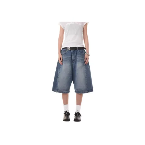 DAFK Винтажные синие мужские джинсовые шорты