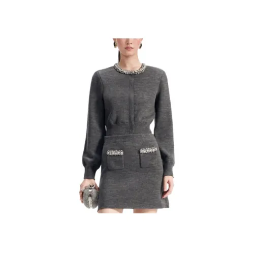 Self Portrait Sweater Women's Light Gray