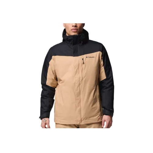 Columbia Бежевый Черный Мужской Пуховик