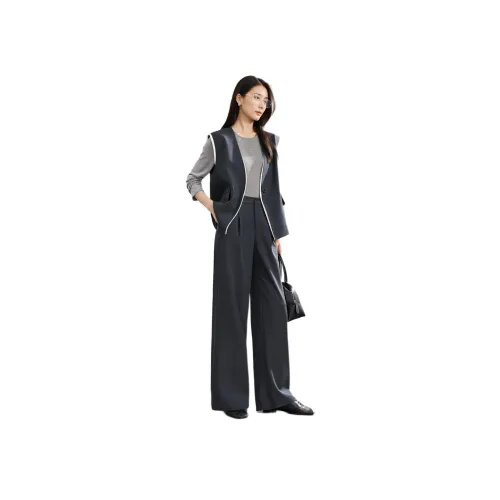 IHIMI Dark Gray Women's Casual Suits IHIMI Темно-серый Женский Повседневный Костюм