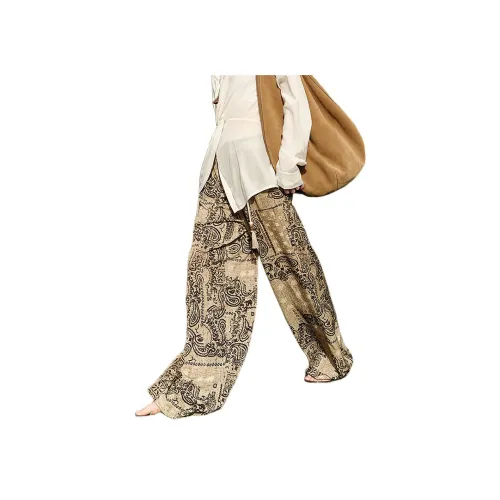 MSLAN Rockwell Чайно-зеленый Женские Повседневные Брюки