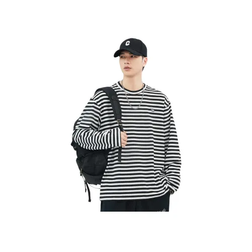 Hansca Кожа Friendly Мягкий Свободный крой Длинный рукав Т-рубашка Мужская