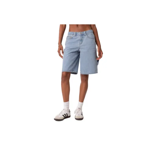 Edikted Low Step Шов Bermuda Denim CARPENTER Shorts Джинсовые Шорты Женские