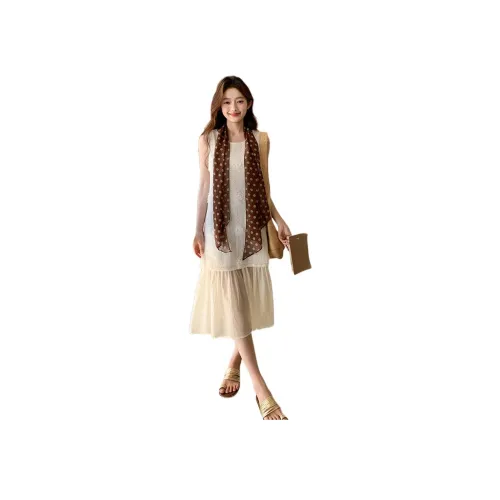 TEME Белые Женские Платья без рукавов