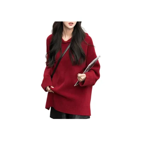 YICHEN Красный Женский Трикотаж