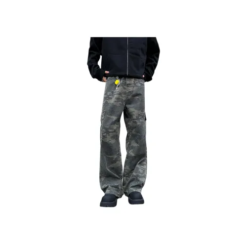 ROBINHOOD Повседневные брюки Унисекс Камуфляж Зеленый