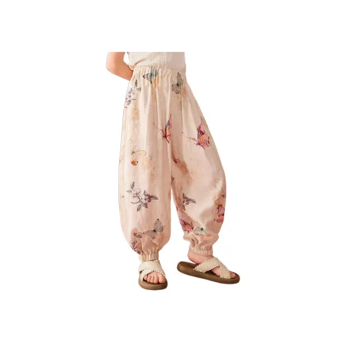 Детские тренировочные брюки ASK лето бежево-желтые