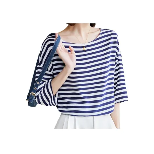 Lan Miao 1834 Синий Женские T-рубашки