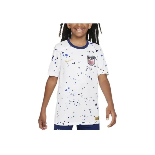 nike USA Soccer Team Olympic Series Т-рубашка USMNT 2023 Stadium Дом Белый Детский