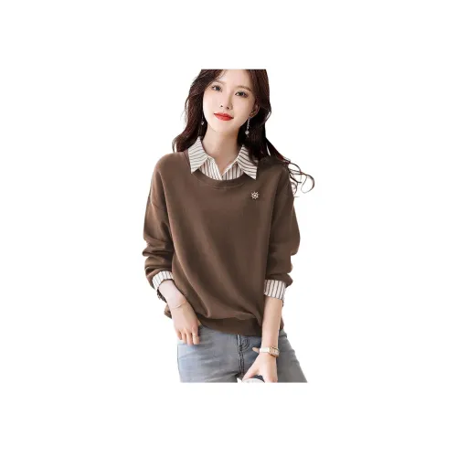 XWI Кофейный Женский Свитшот