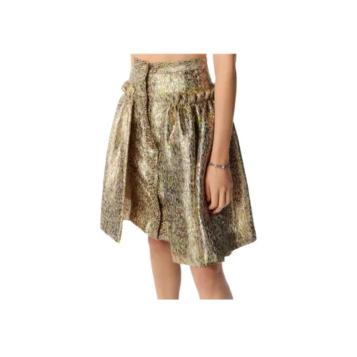 CHANEL Весна Лето 2023 Повседневный Длинный Юбка Женские Золотой