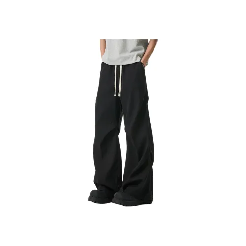 PISYPOX Black Unisex Casual Pants PISYPOX Черные Унисекс Повседневные Штаны