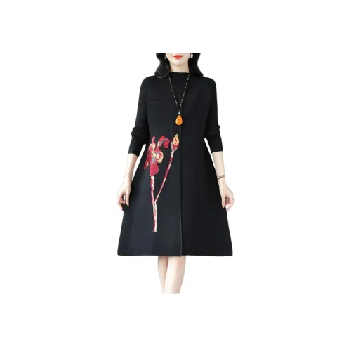 X MOOM Длинное платье с длинными рукавами женское