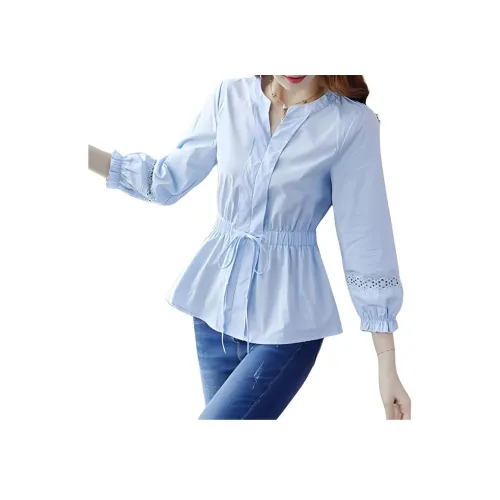 Mo Han Yi Mei Рубашка Женская Синяя