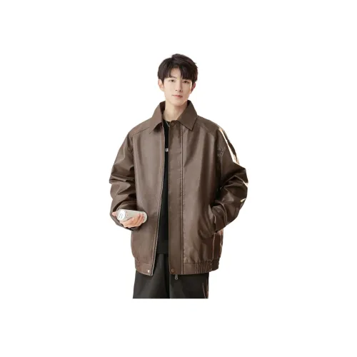 HIPHOPPUNKS Кожа Куртка Мужская