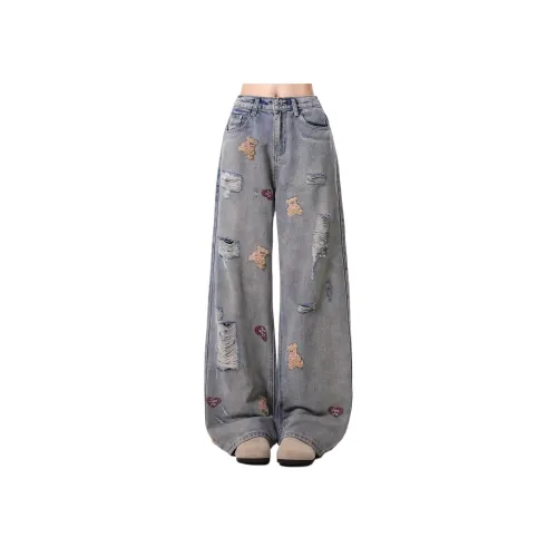 MIMOSA CHUR Светло-синие Женские Джинсы