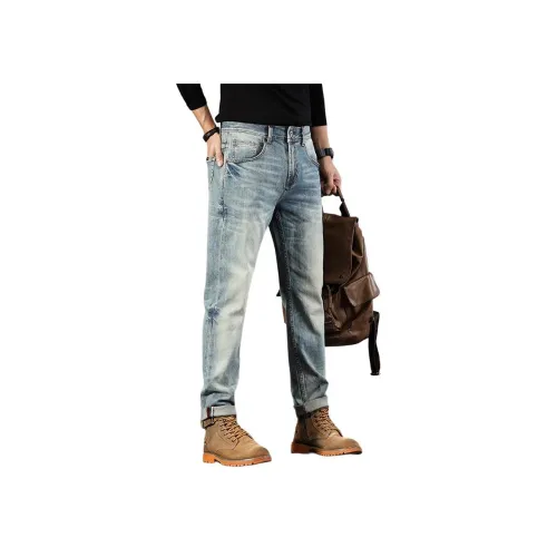 ZENGZHI Джинсы Облегающий крой Прямой крой Унисекс