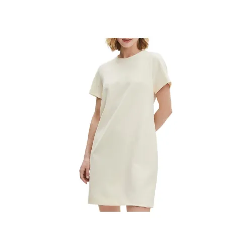 Badgley Mischka Короткий рукав Платье Женское Экрю