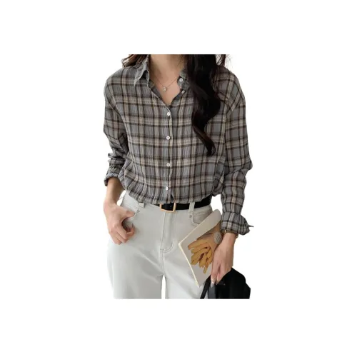 Hirono Journal Весна And Осенний Рубашка Женские