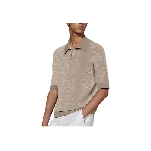 HERMES Песочный Желтый Мужская Поло