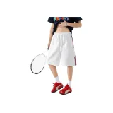 Белый, серый, вереск, с красными полосами [стиль шорт]