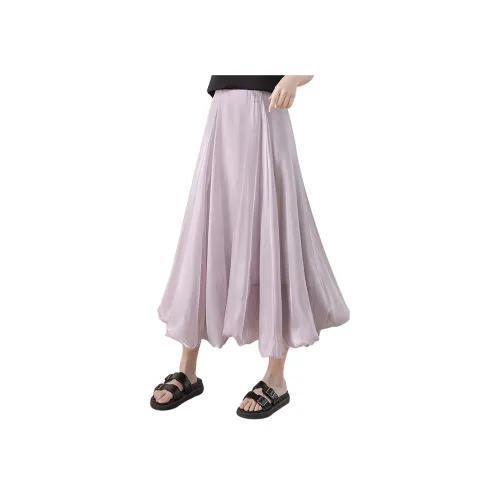 Cypress House Повседневный Длинный Юбка Женская Светло-фиолетовая