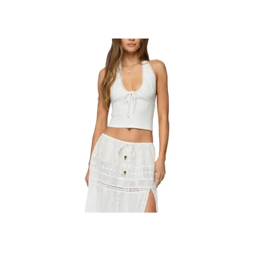 Edikted GREER Галстук Передняя часть Халтер Топ Топ на бретелях Женские