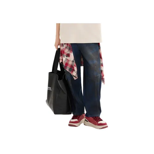 Three blessings Синий Мужской Джинсы