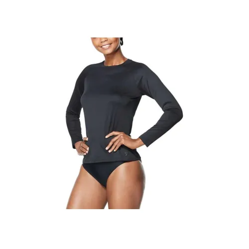 Speedo Long Sleeve Плавательный топ с длинным рукавом черный двухкомпонентный купальник для женщин
