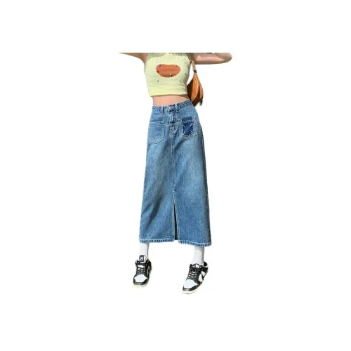 OMOIDAS Деним Длинный Юбка Женские