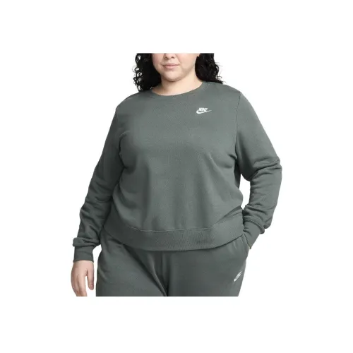 Nike Sportswear Club Флис Толстовка Женская Винтажный Зеленый