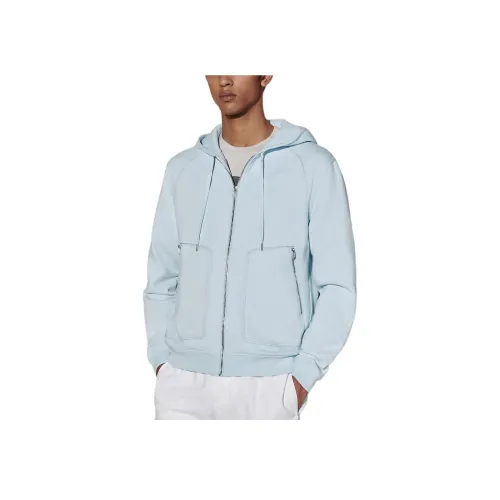 HERMES SS24 Куртки и Пальто Мужской Светло-Синий