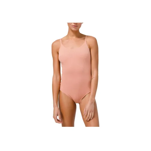 lululemon Waterside HONEYCOMB Ван-Пис Купальник Женские Розовый Газон