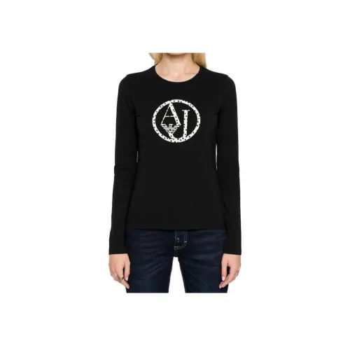ARMANI JEANS Черные Женские T-рубашки