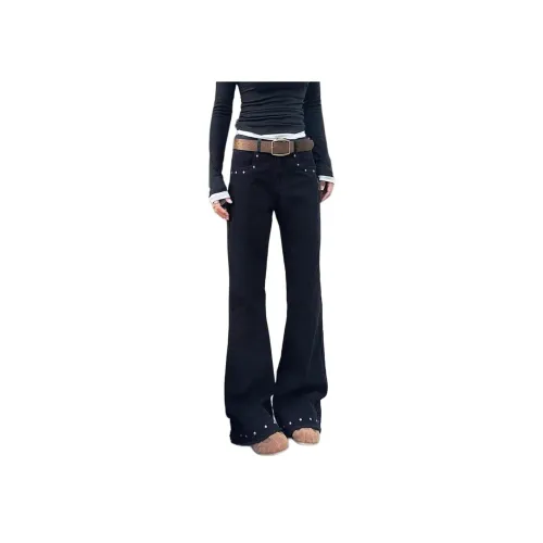 NHZN Черные Женские Джинсы