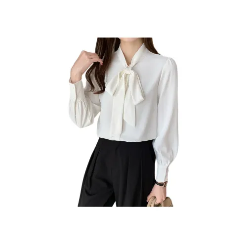 Mu Xiao Xin Белый Женские Рубашки