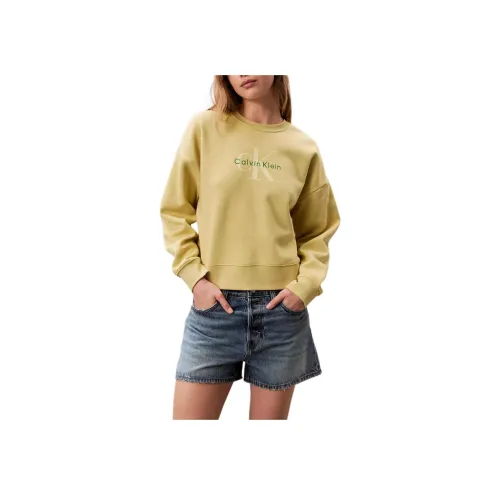 CALVIN KLEIN Свитшот Женский Желтый Зеленый