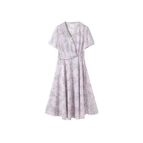 Hang Yi Court Короткий рукав Платье Женское