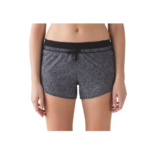 lululemon RUN IT Out Спортивные шорты Женские Черный Белый