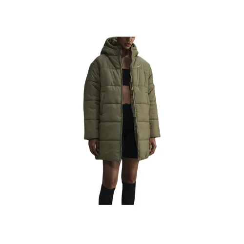 nike Sportswear ClassicsTherma Форма PARKA Пальто Женские Светло-армейский зеленый Белый