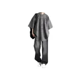 Темно-серый с короткими рукавами + серые джинсы [набор из 2 предметов]